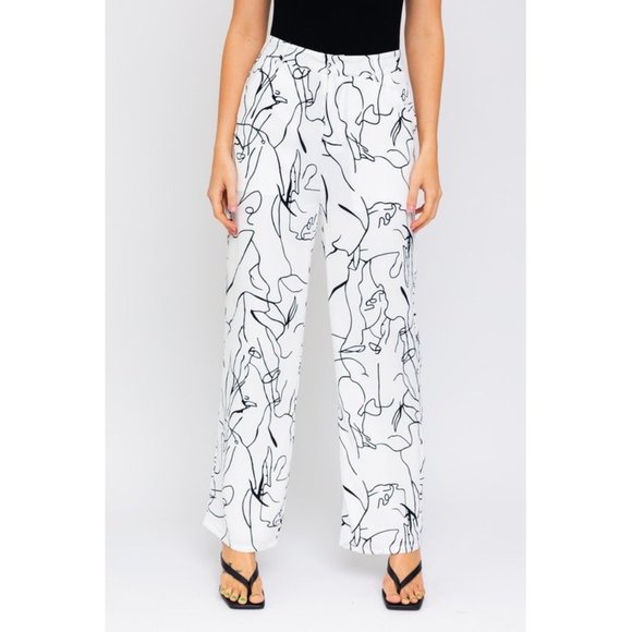 The Wild Clover Pants - ❌SOLD OUT❌ ART GALLERY ABSTRACT PATTERN STRAIGHT LEG PANTS